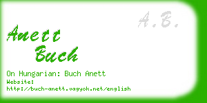 anett buch business card